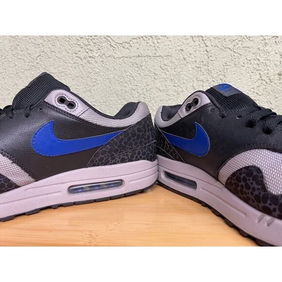 Nike Air Max 1‎ SE Reflective Off Noir Safari Print Blue Grey BQ6521-001 Size 13